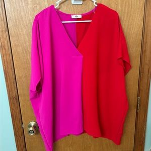 Cute color block shirt worn once size XL (up to a 20)
